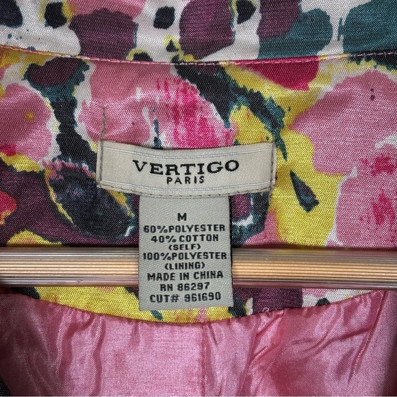 Vertigo Paris 3/4 Sleeve Belted Trench Jacket Coat-Bubbles Pink-Women Medium - Picture 4 of 4